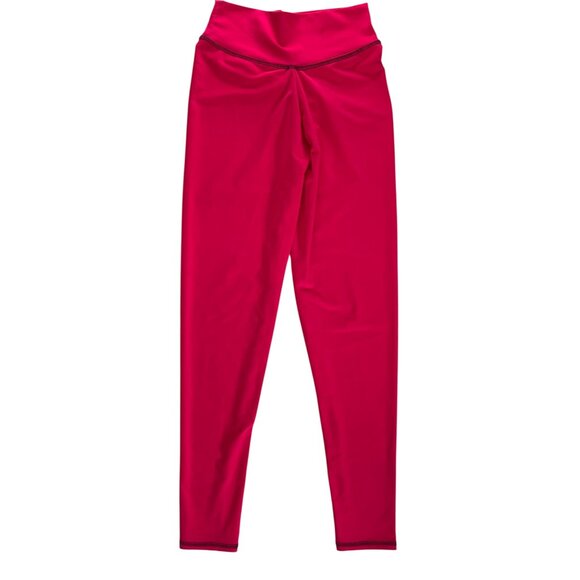 Hot Pink High-Waisted Scrunch Butt Leggings‎ Sexy Yoga Gym Club Athleisure Large - Picture 2 of 3